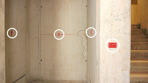 RSAK130 and RS21: perfect reference points for FFL and axes in the area of elevator shafts