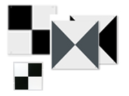 DIBOND Laserscanner- und Drohnen-Schild RSL401-200, RSL401 und RSL402